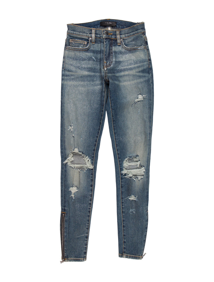 AMIRI Women's Glitter Thrasher Jeans Denim Jeans Size 26 UK 8 FR 38 I 40 Ladies