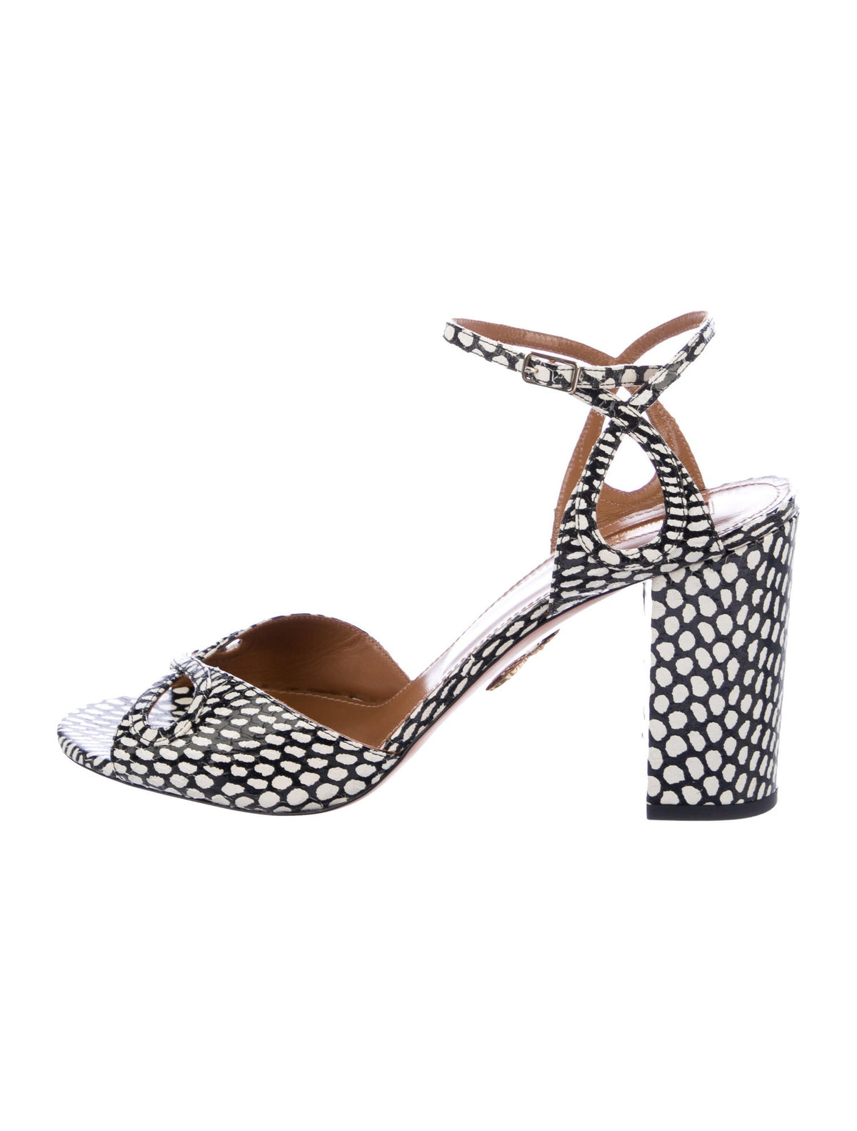 Aquazzura Embossed Leather Sandals Size 35  ladies