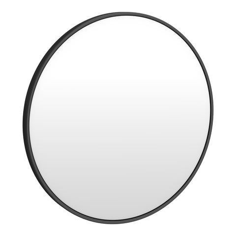 Hayle Round Black Modern Mirror 100 x 100cm 39.5 " x 39.5"