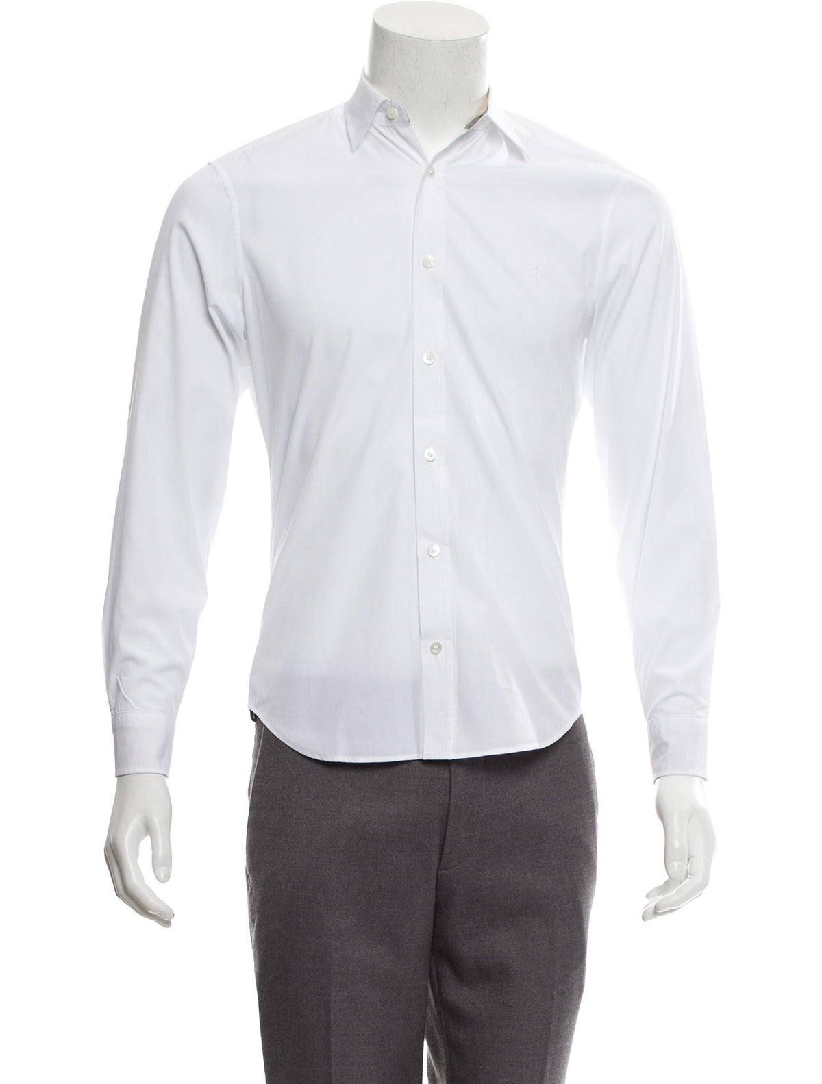 BURBERRY BRIT LONG SLEEVE BUTTON-UP WHITE SHIRT SIZE M MEDIUM Men
