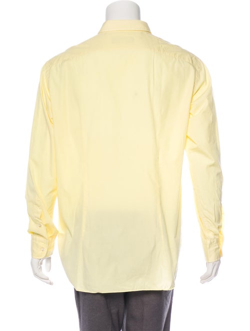 RICHARD JAMES BESPOKE HAND MADE LONG SLEEVE BUTTON-UP YELLOW SHIRT men