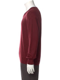 Turnbull & Asser Burgundy Pure Cashmere Knit Crewneck Jumper Sweater Size L large men