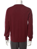 Turnbull & Asser Burgundy Pure Cashmere Knit Crewneck Jumper Sweater Size L large men