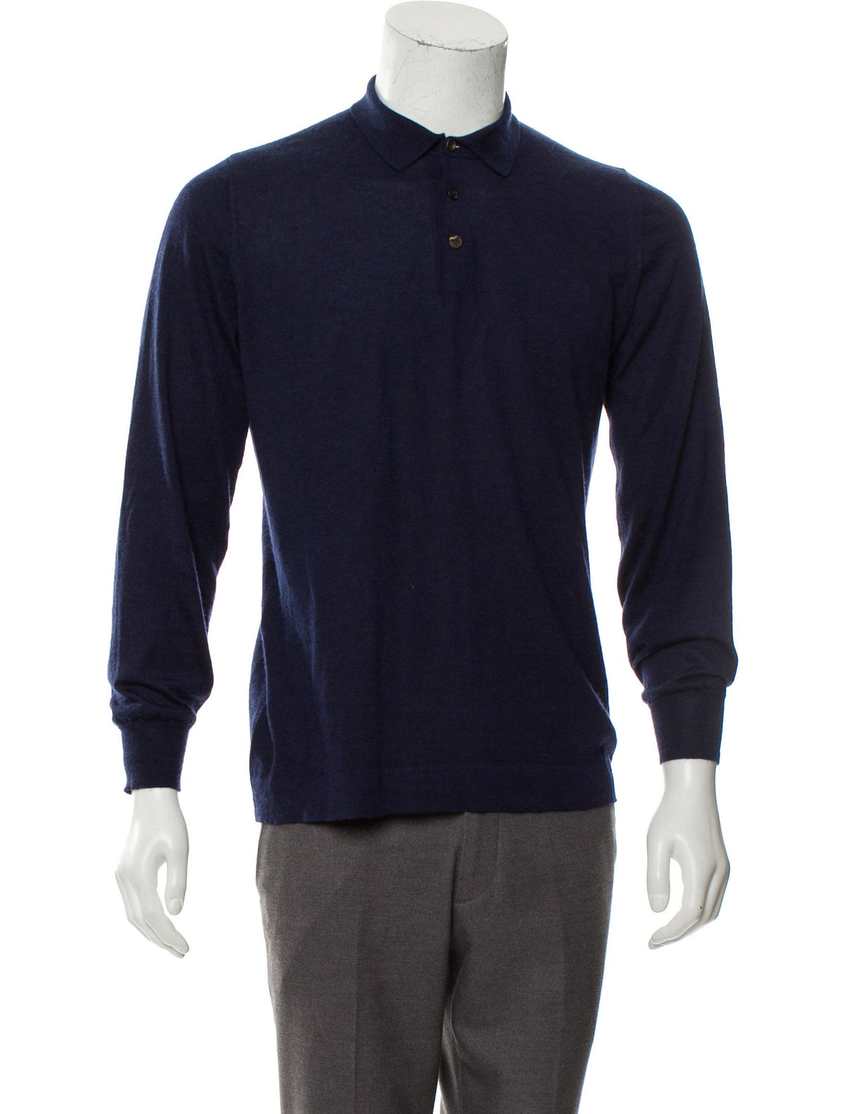 Ralph Lauren CASHMERE MERINO WOOL SIL KNIT COLLAR SWEATER JUMPER M MEDIUM Men