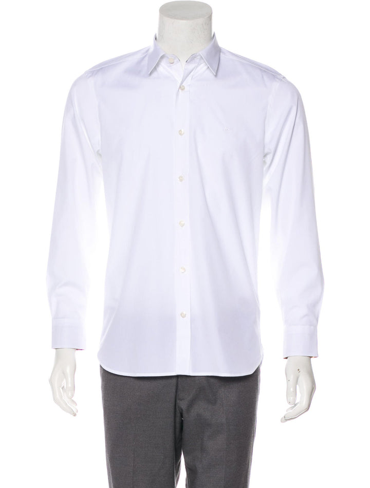 BURBERRY LONDON LONG SLEEVE BUTTON-UP WHITE SHIRT SIZE 15 3/4 40” Men