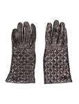 Burberry Metallic Quilted Leather Short Gloves Size 7 ladies