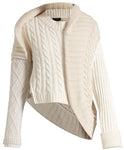 Burberry Contrasting-knit cable knit cashmere Jumper Sweater Size S Small ladies