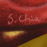 LOUIS VUITTON Silk Scarf S. Chia 35" x 35"  LADIES
