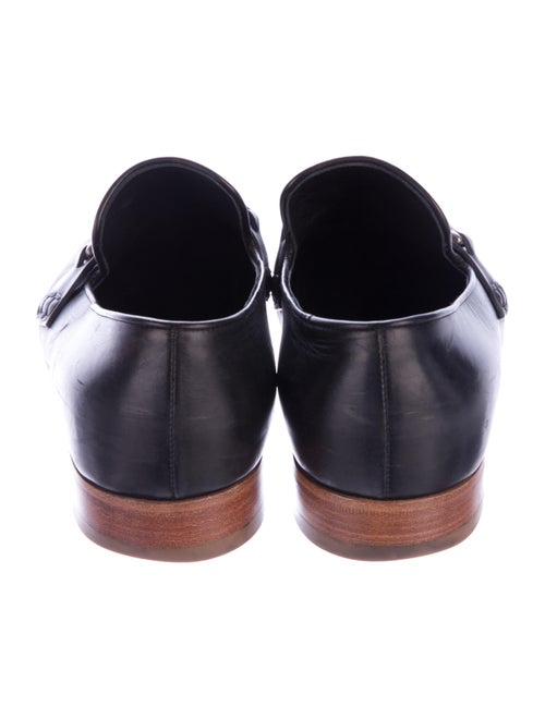 Céline Celine Phoebe Philo Black Chain-Link Leather Loafers Shoes 38  ladies