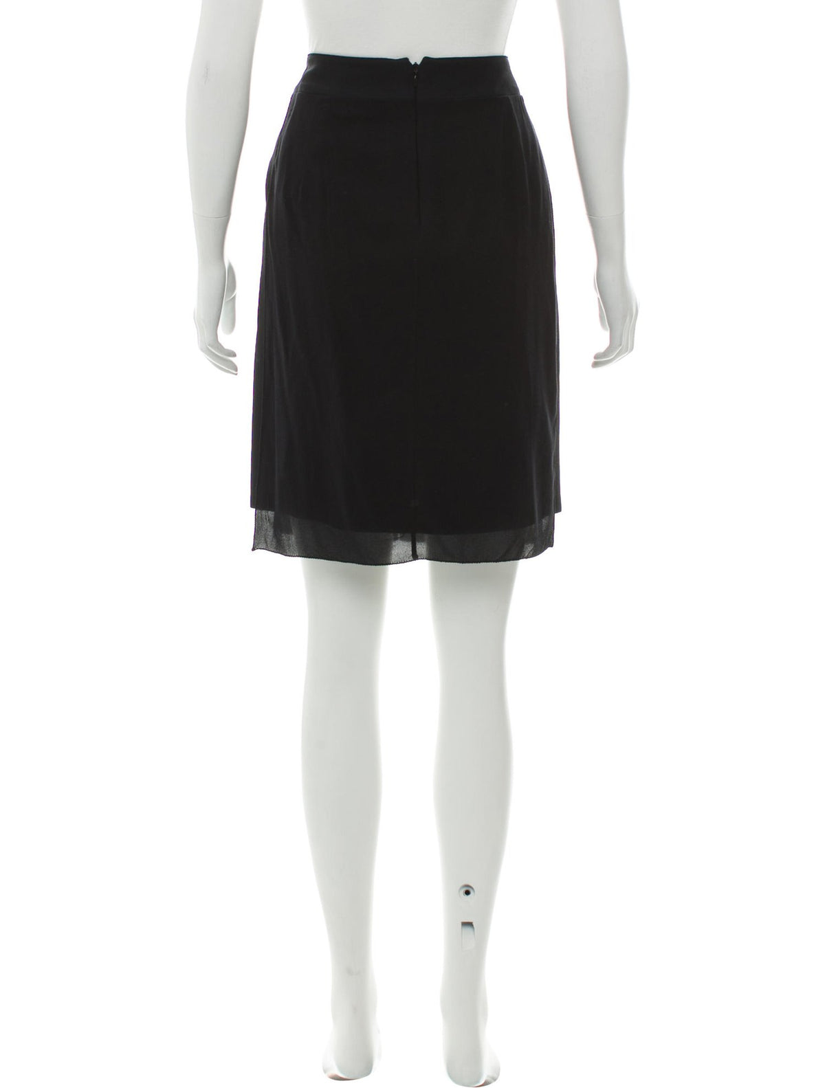 CHANEL Paris-Byzance Black Knee-Length Skirt Ladies