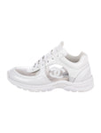 CHANEL 2018 White CC Low-Top Sneakers Trainers Shoes Ladies
