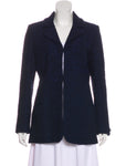 CHANEL Navy Metal Wool Boucle Jacket 16A Blazer F 40 UK 12 US 8 ladies