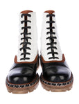 CHANEL Most wanted ICON patent combat boots Size 38 UK 5 US 8 ladies