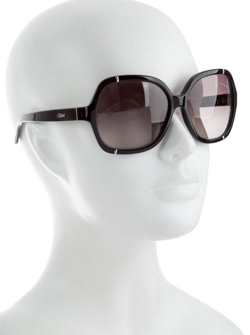Chloe Oversize Butterfly Sunglasses CHLOE CE 619 S 003 BLACK Ladies