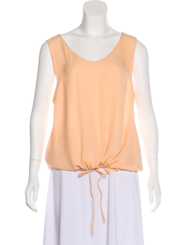 Chloé Chloe Runaway Apricot Pink silk blouse top F 34 UK 4 US 0 Ladies