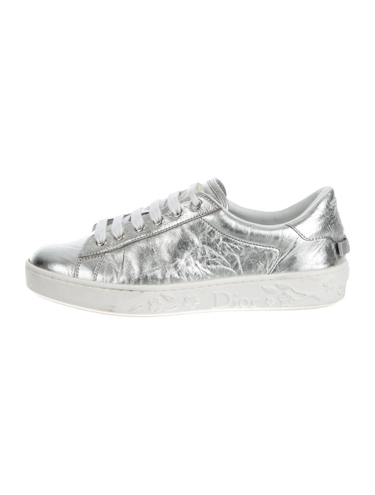 CHRISTIAN DIOR Silver Move Low-Top Sneakers Trainers Shoes Size 36  ladies