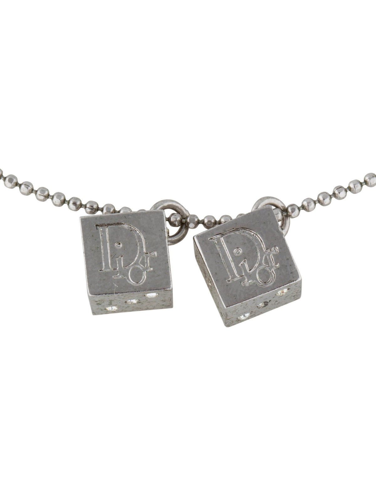 Dior Christian Dior Iconic Silver Dice Charm Bracelet Rare 13.8 grams ladies