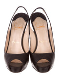 Christian Louboutin peep-toe slingback pumps Shoes 39.5 ladies