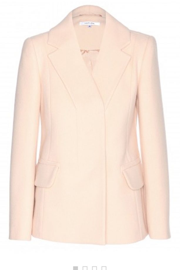 Carven Peach Wool Blend Blazer Jacket Coat FR 34 UK 6 US 2 XXS Ladies