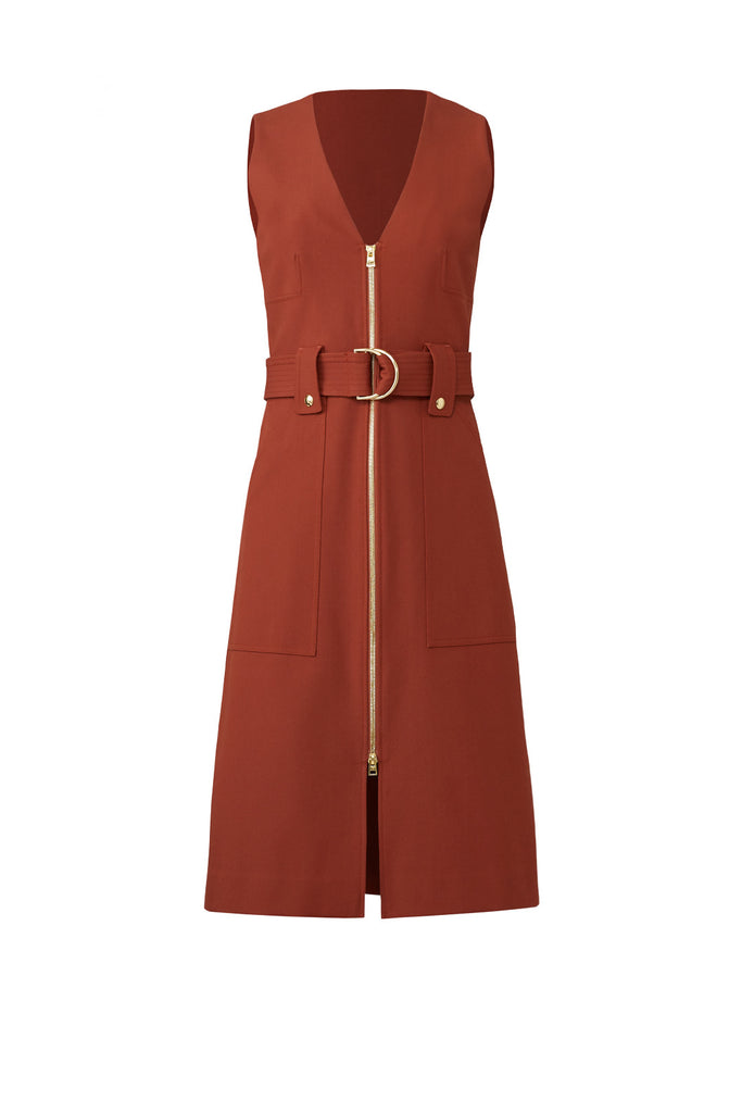Diane von Furstenberg 2019 A Line Zip Front Safari Dress Size US 0 UK – Afashionistastore