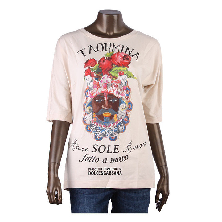DOLCE & GABBANA D&G TAORMINA 2015 COLLECTION TOP I 46 XL LADIES