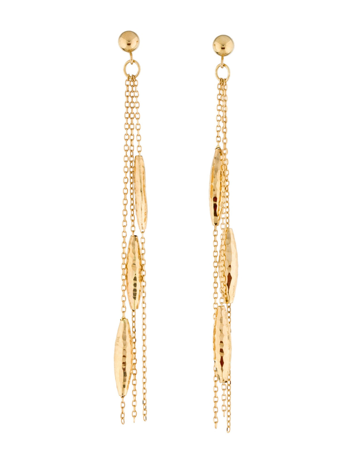 14K 14ct 585 Yellow Gold 14K Drop Earrings ladies