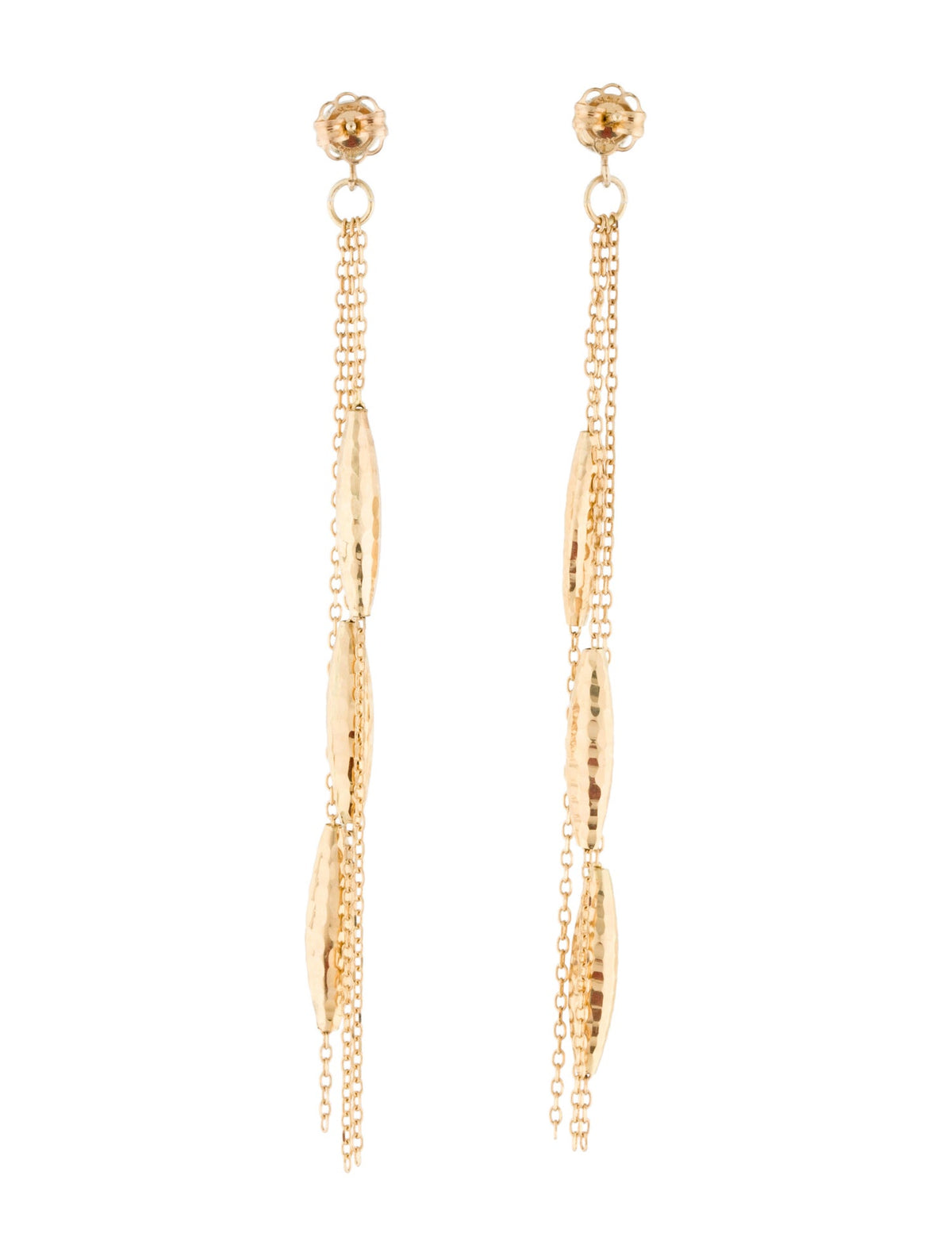 14K 14ct 585 Yellow Gold 14K Drop Earrings ladies