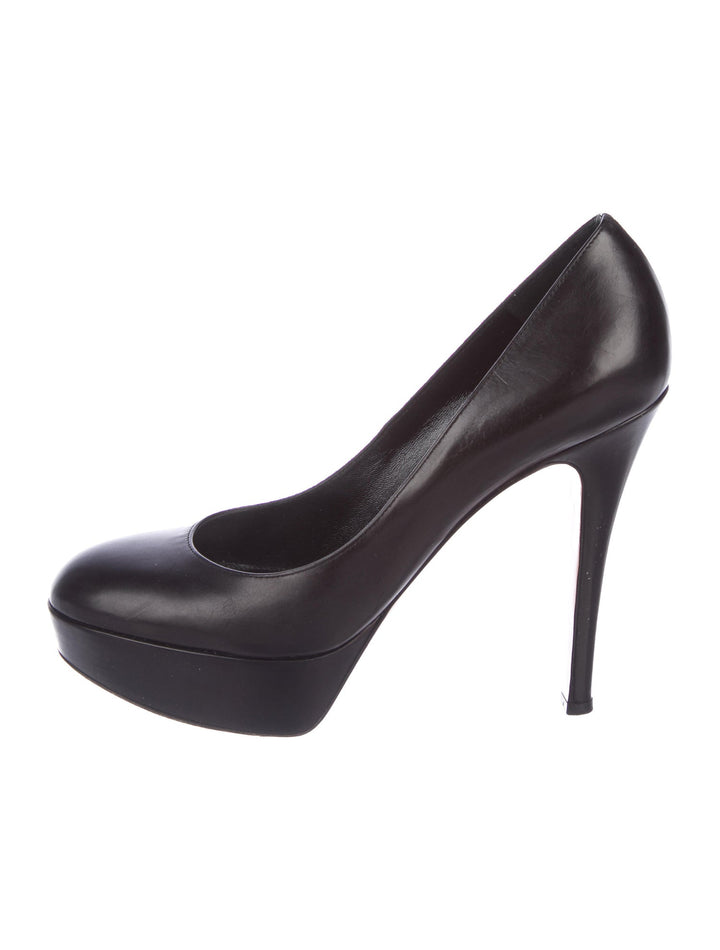 GIANVITO ROSSI black platform pumps heels Size 37.5 UK 4.5 US 7.5 ladies