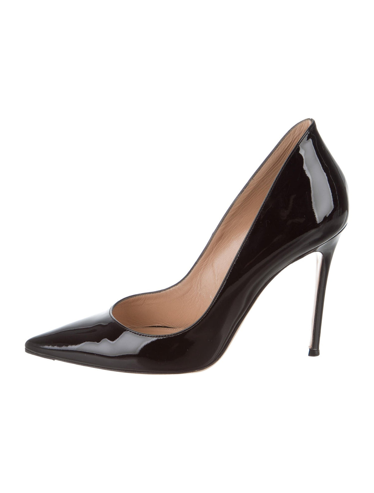 Gianvito Rossi Patent Leather Pointed-Toe Pumps heels shoes Size 36 US 6 UK 3 ladies