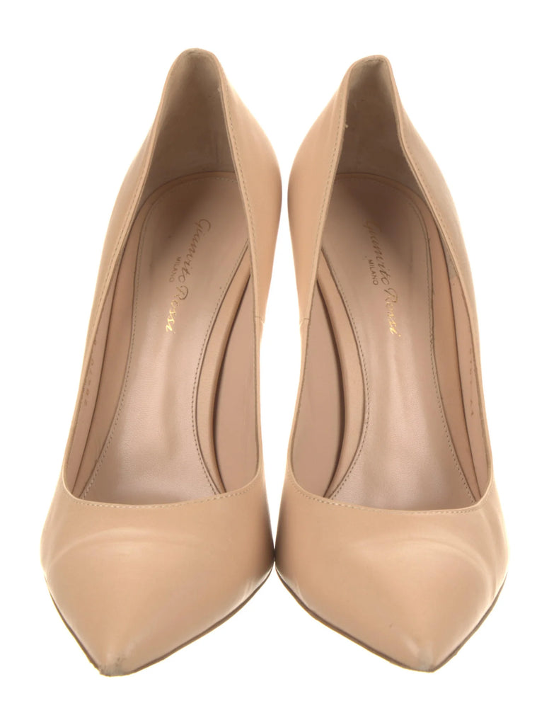 Gianvito Rossi 100 leather nude pumps heels shoes Size 36 1 2 US 6.5 UK 3.5 ladies