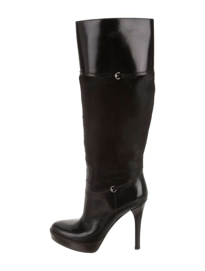 GUCCI PONYHAIR KNEE-HIGH BOOTS SIZE 36B US 6 UK 3 LADIES