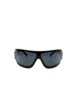 CHANEL Crystal Logo Black Visor Sunglasses ladies