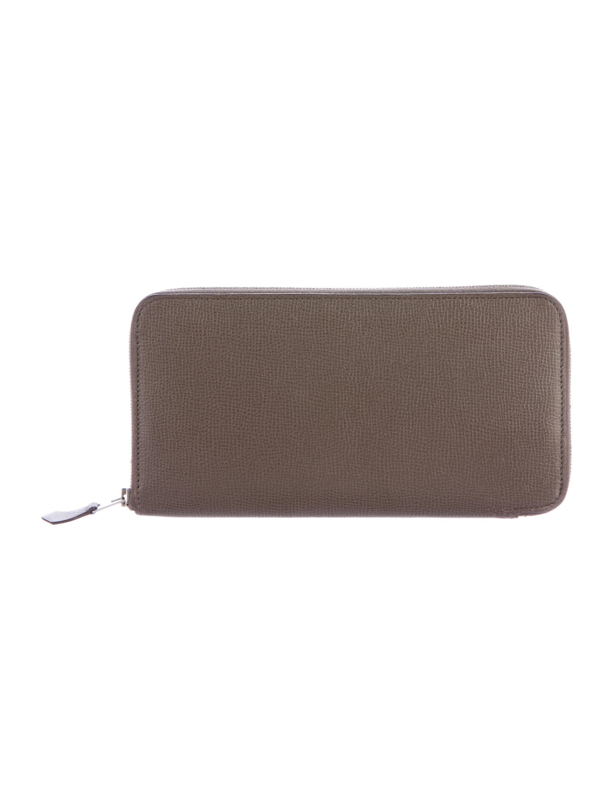 Hermès Hermes Azap Silk In Zip Around Long Wallet Purse Epsom Leather Etoupe Ladies