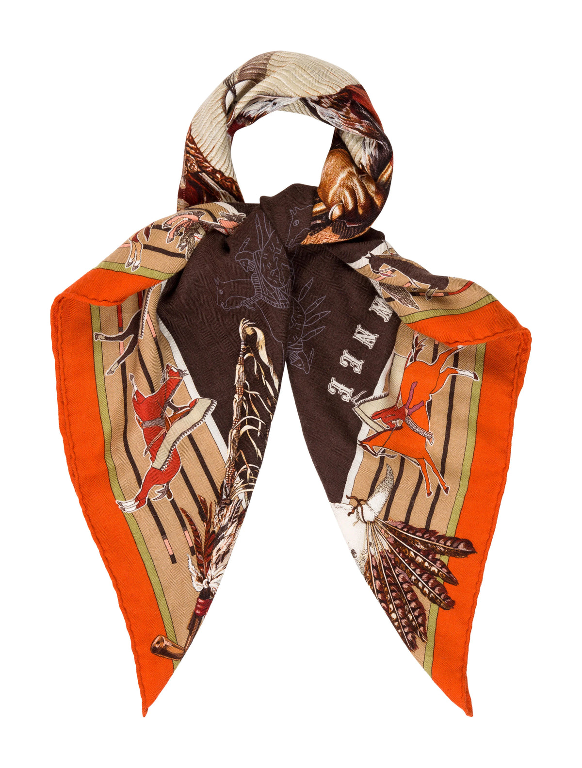 Hermès Hermes Paris Pani La Shar Pawnee 2022 Cashmere Silk Scarf ladies
