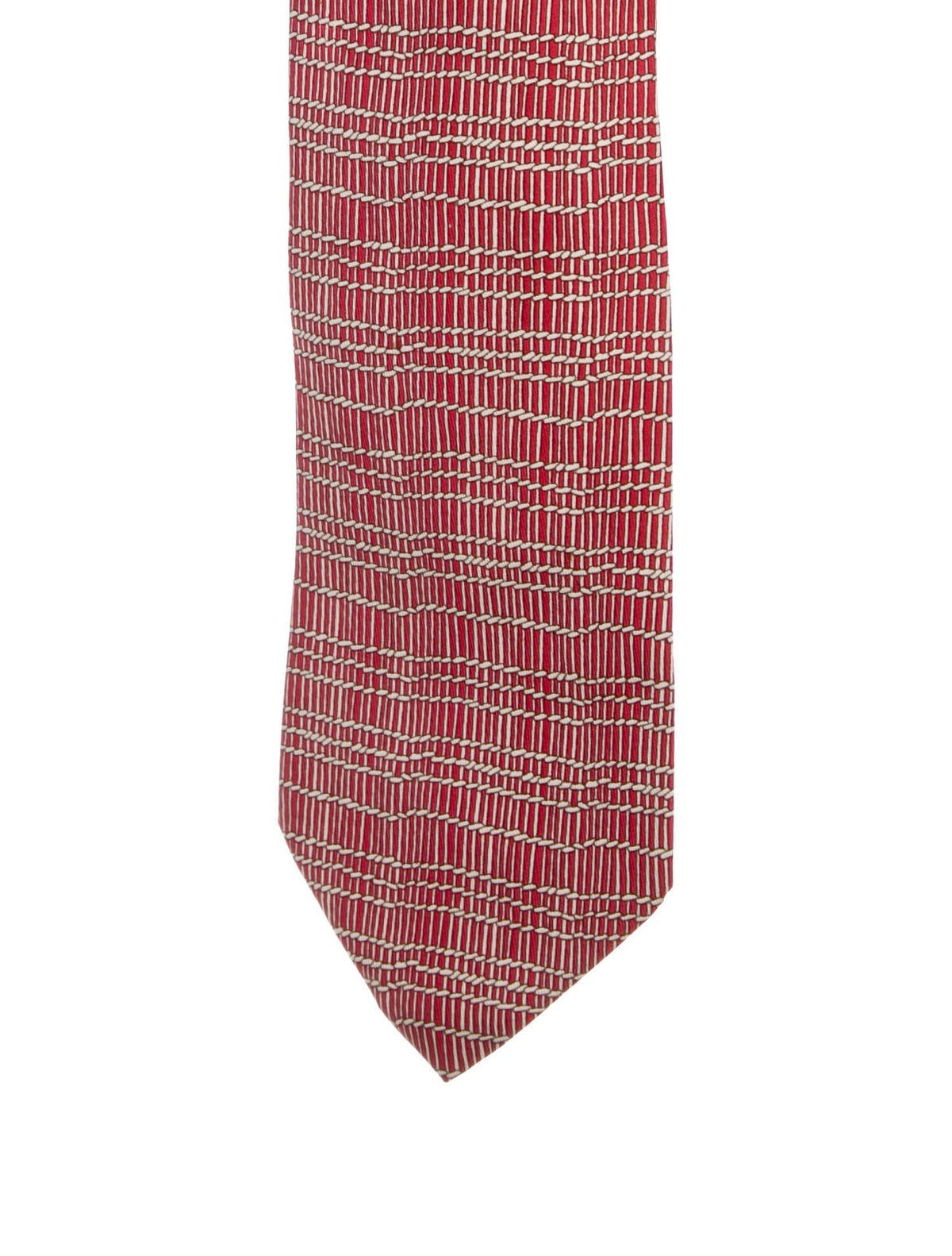 Hermès HERMES Paris Silk Red Print Tie 7820 UA 100% AUTHENTIC Men