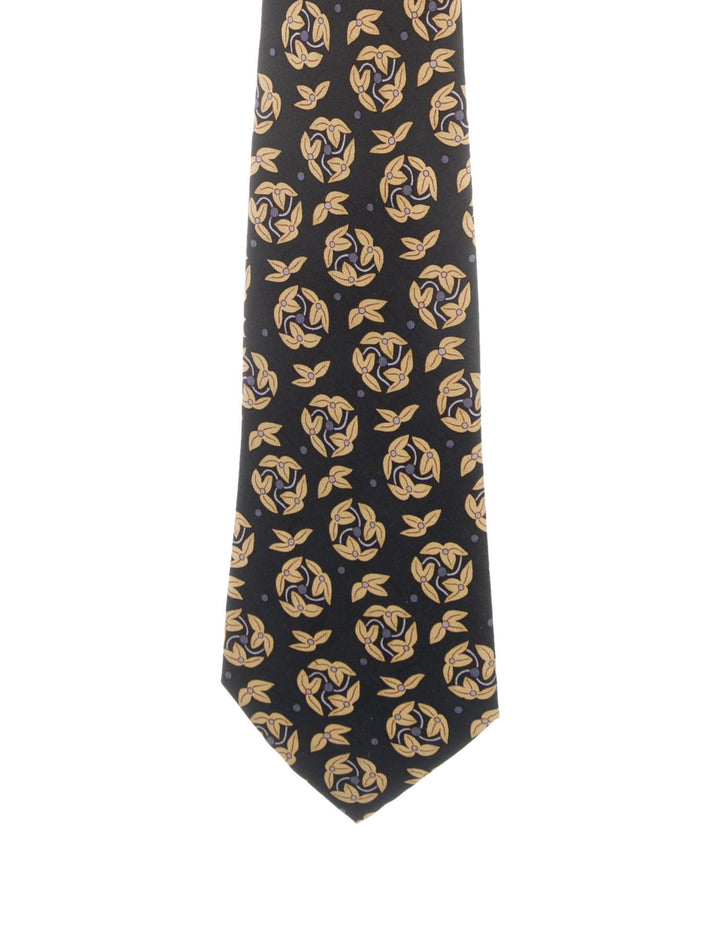 Hermès HERMES Paris Silk Floral Print Tie 7281 MA 100% AUTHENTIC Men