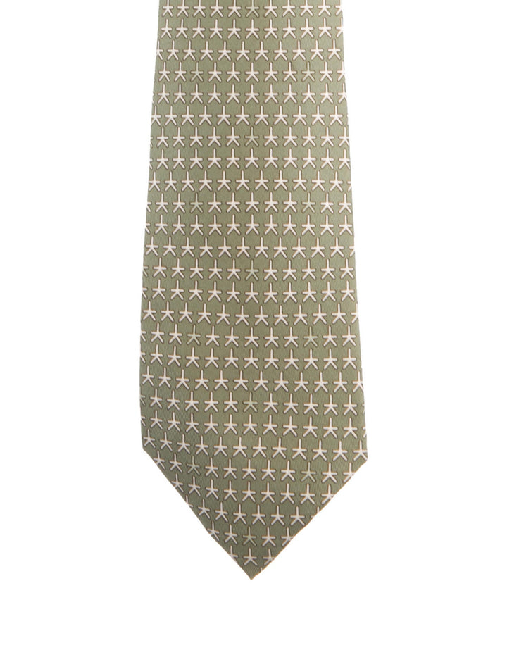 Hermès HERMES Paris Silk STAR Print Tie 5056 PA 100% AUTHENTIC Men