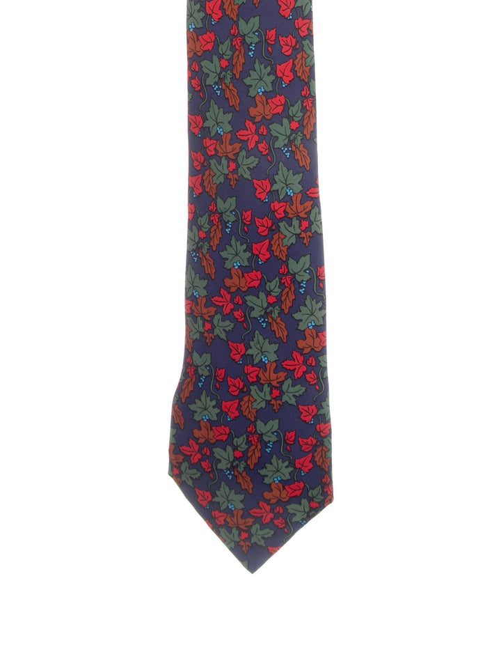 Hermès HERMES Paris Silk Leaf Print Tie 7406 PA 100% AUTHENTIC Men