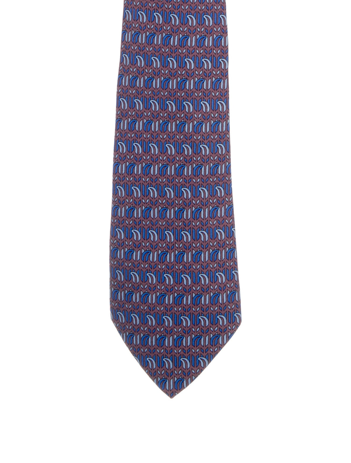 Hermès HERMES Paris Silk Blue Print Tie 7354 PA 100% AUTHENTIC Men