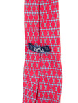 Hermès HERMES Paris 5260 SA 5-Fold Pink Grey Stirrup Rope Print Silk Neck Tie men