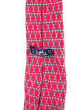 Hermès HERMES Paris 5260 SA 5-Fold Pink Grey Stirrup Rope Print Silk Neck Tie men