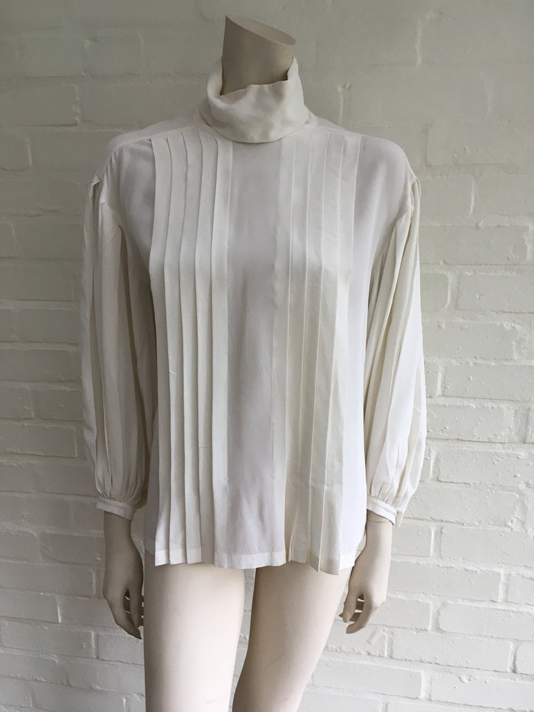 Chanel 09A MOST WANTED Paris Moscow Ivory Silk Ruffle blouse F 40 UK 1 –  Afashionistastore