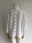Chanel 09A MOST WANTED Paris Moscow Ivory Silk Ruffle blouse F 40 UK 12 US 8 LADIES