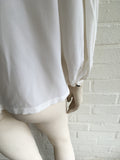 Chanel 09A MOST WANTED Paris Moscow Ivory Silk Ruffle blouse F 40 UK 12 US 8 LADIES