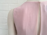 Chanel 02P pink pleated sleeveless crop top blouse  F 36 UK 6 US 2 XS Ladies