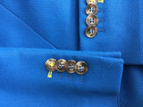 Mira Mikati by Ç Open Front Blue Blazer Jacket Size 40 US 8 Ladies