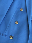 Mira Mikati by Ç Open Front Blue Blazer Jacket Size 40 US 8 Ladies