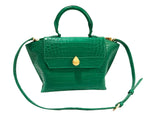 Ethan K Limited Edition Green Emerald Crocodile Satchel Handbag Bag Ladies