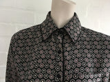 Talitha Disk Print Pajama Shirt Silk Blouse Size XS Latest Collection Ladies