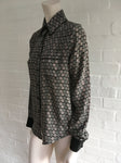 Talitha Disk Print Pajama Shirt Silk Blouse Size XS Latest Collection Ladies